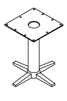 LABEL51 Tafelpoot - 1408 Modular Match - Taupe - Metaal - Kolom M