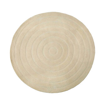 LABEL51 Vloerkleden Agra - Zand - Polyester - 150x150 cm - Rond