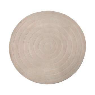 LABEL51 Vloerkleden Agra - Taupe - Polyester - 150x150 cm - Rond