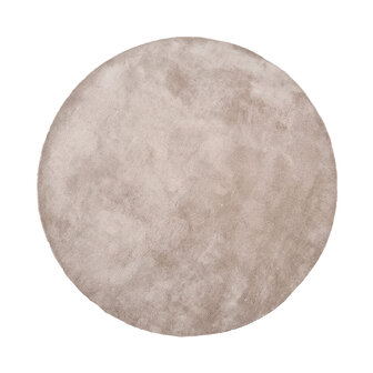 LABEL51 Vloerkleden Mila - Taupe - Polyester - 150x150 cm - Rond