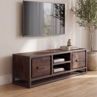 LABEL51 Tv-Meubels Peru - Brown Espresso - Mangohout - 120 cm