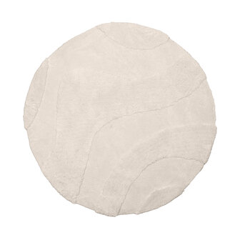 LABEL51 Vloerkleden Rima - Ivoor - Polyester - 200x200 cm - Rond
