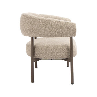 LABEL51 Fauteuil Delfina - Mushroom - Royal Boucle - One Size