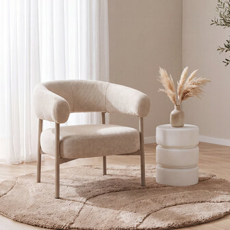 LABEL51 Fauteuil Delfina - Naturel - Royal Boucle - One Size