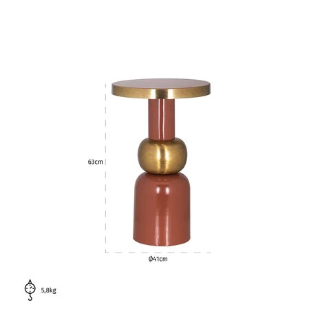 Bijzettafel Jaime 41Ø (Pink)