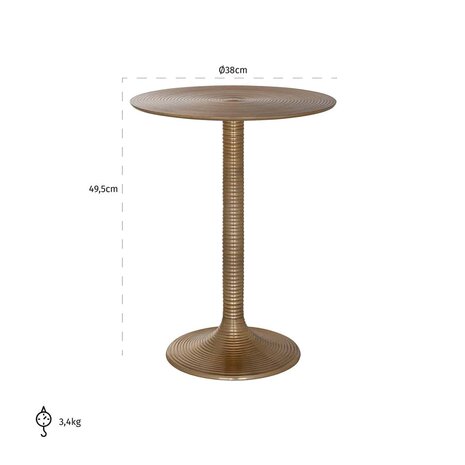 Bijzettafel Dexter 38Ø (Gold)