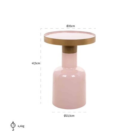 Bijzettafel Candy roze 35Ø  (Pink)