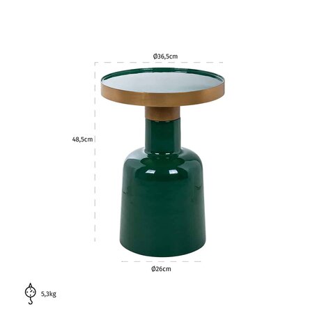 Bijzettafel Candy groen 36,5Ø (ZZZ-Groen)