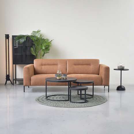 LABEL51 Bank Napoli - Taupe - Microfiber - 2,5-Zits