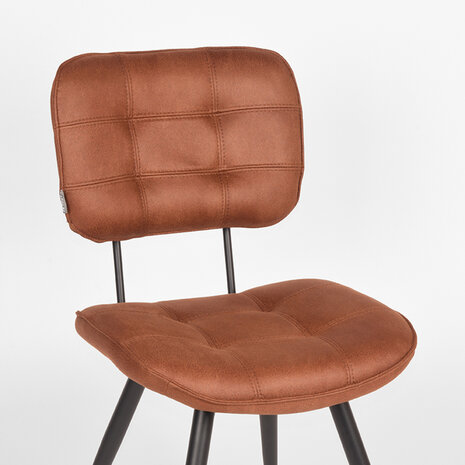 LABEL51 Eetkamerstoel Gus - Cognac - Microfiber