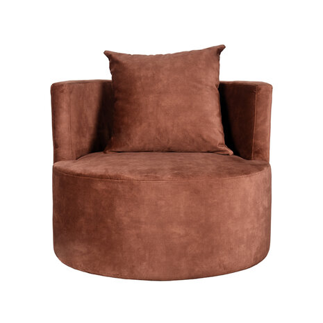 LABEL51 Fauteuil Evy - Rust - Velours - 90 cm