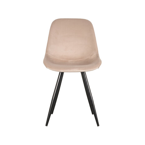 LABEL51 Eetkamerstoel Capri - Zand - Fluweel - Black Frame