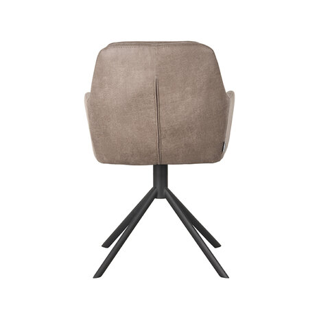 LABEL51 Eetkamerstoel Joy - Taupe - Microfiber