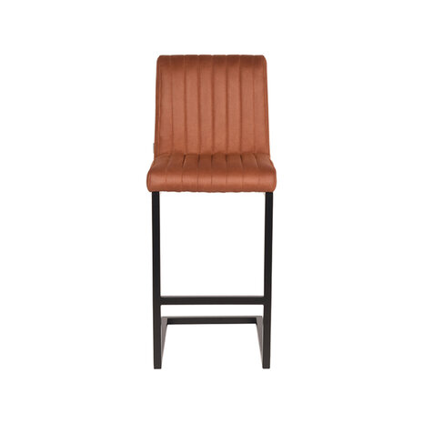 LABEL51 Barkruk Milo - Cognac - Microfiber - Zithoogte 66
