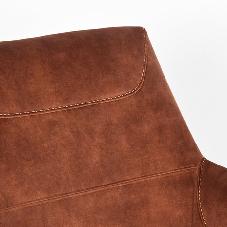 LABEL51 Fauteuil Toby - Rust - Velours