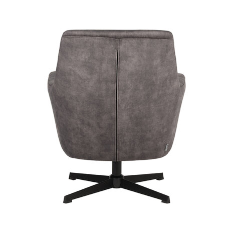 LABEL51 Fauteuil Toby - Antraciet - Velours - One Size