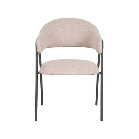 LABEL51 Eetkamerstoel Lowen - Naturel - Boucle - Black Frame