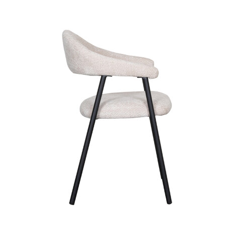 LABEL51 Eetkamerstoel Amaze - Naturel - Elite - Black Frame