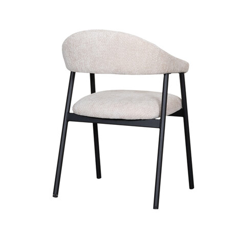 LABEL51 Eetkamerstoel Amaze - Naturel - Elite - Black Frame