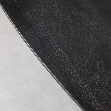 LABEL51 Eetkamertafel Rosie - Zwart - Mangohout - 180x100 cm