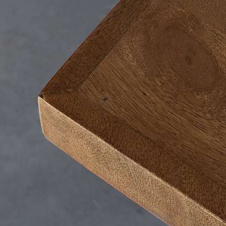 LABEL51 Eetkamertafel Tafelblad Straight Edge - Nature - Mangohout - 70 cm Straight