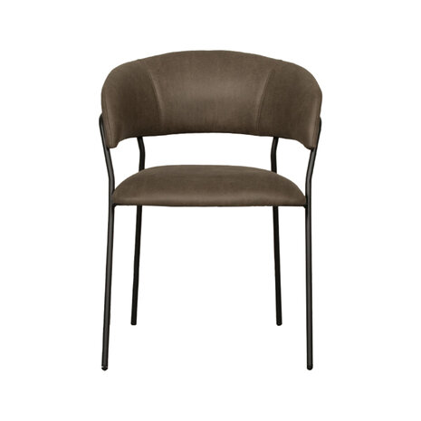LABEL51 Eetkamerstoel Luuk - Moss - Micro Suede - Black Frame