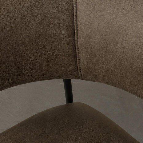 LABEL51 Eetkamerstoel Luuk - Moss - Micro Suede - Black Frame