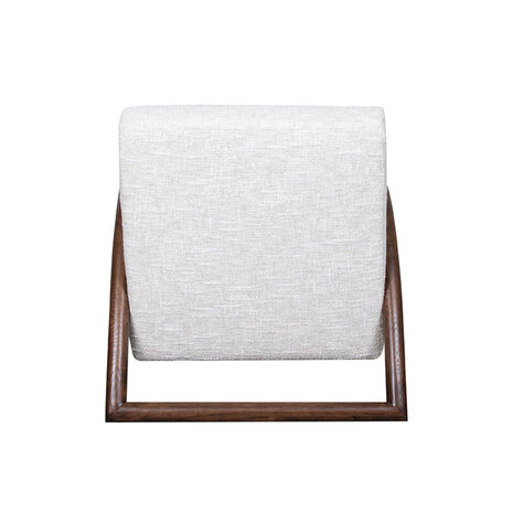 LABEL51 Fauteuil Viggo - Naturel - Boucle - Walnoot onderstel