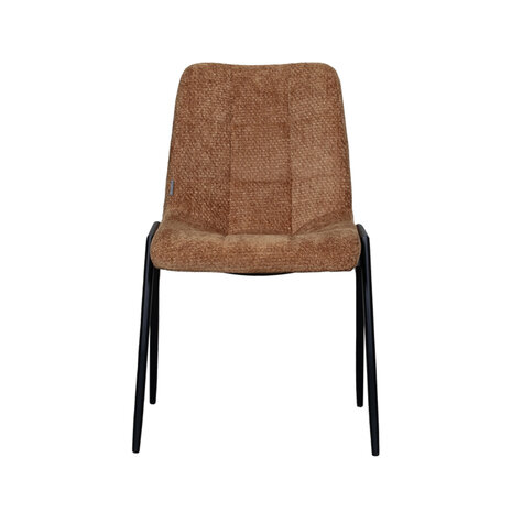 LABEL51 Eetkamerstoel Noor - Cognac - Elite - Black Frame