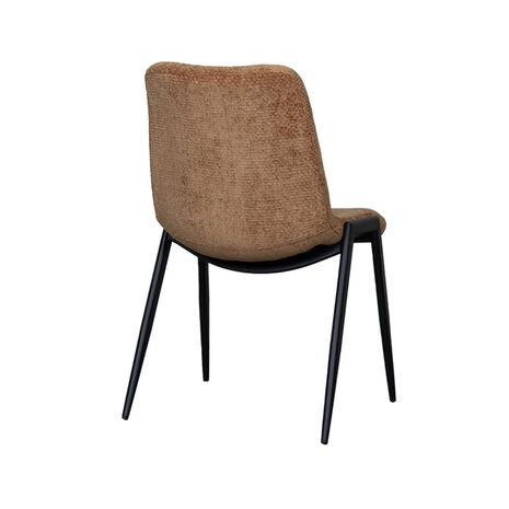 LABEL51 Eetkamerstoel Noor - Cognac - Elite - Black Frame