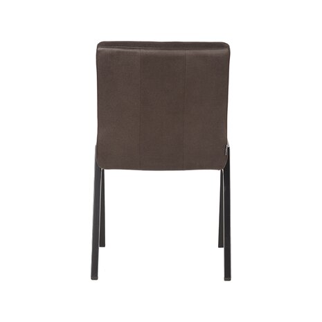 LABEL51 Eetkamerstoel Matz - Antraciet - Microfiber - Black Frame