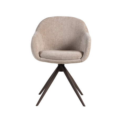 LABEL51 Eetkamerstoel Fiby - Clay - Elite - Brons Metalen Frame