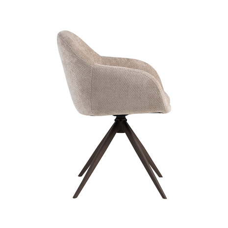 LABEL51 Eetkamerstoel Fiby - Clay - Elite - Brons Metalen Frame