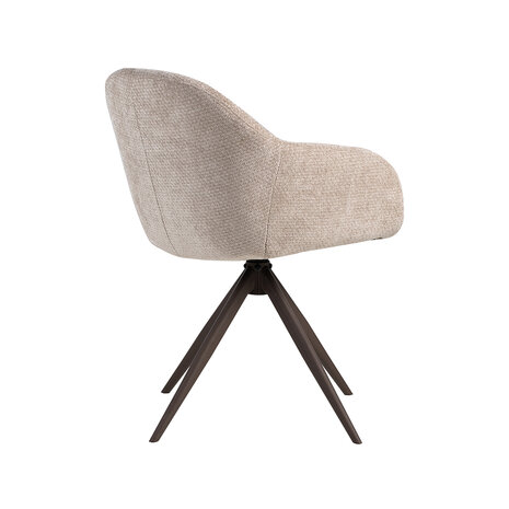 LABEL51 Eetkamerstoel Fiby - Clay - Elite - Brons Metalen Frame