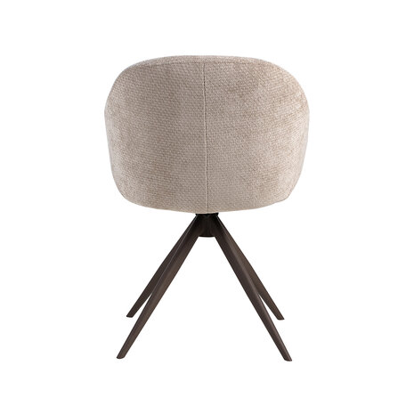 LABEL51 Eetkamerstoel Fiby - Clay - Elite - Brons Metalen Frame