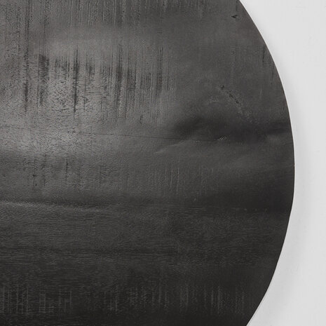 LABEL51 Eetkamertafel Tafelblad Sloppy Edge - Zwart - Mangohout - 70 cm - Rond Sloppy