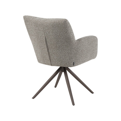 LABEL51 Eetkamerstoel Padua - Mushroom - Royal Boucle - Brons Metalen Frame