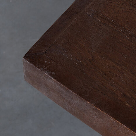 LABEL51 Eetkamertafel Tafelblad Straight Edge - Espresso - Mangohout - 70 cm Straight