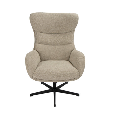 LABEL51 Fauteuil Malmo - Naturel - Royal Boucle - Incl. Hocker