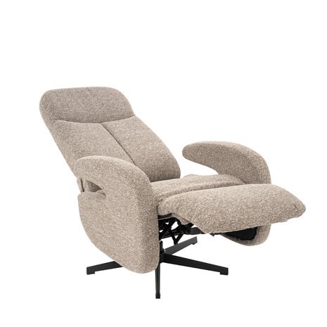 LABEL51 Fauteuil Esbjerg - Mushroom - Royal Boucle - Manueel Verstelbaar