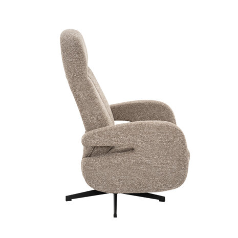 LABEL51 Fauteuil Esbjerg - Mushroom - Royal Boucle - Manueel Verstelbaar