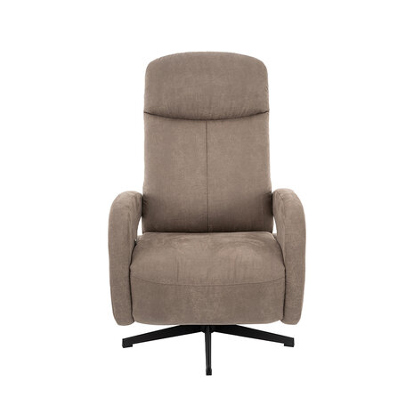 LABEL51 Fauteuil Esbjerg - Taupe - Micro Suede - Manueel Verstelbaar