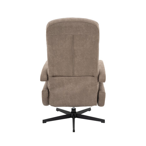 LABEL51 Fauteuil Esbjerg - Taupe - Micro Suede - Manueel Verstelbaar