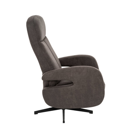 LABEL51 Fauteuil Esbjerg - Antraciet - Micro Suede - Manueel Verstelbaar