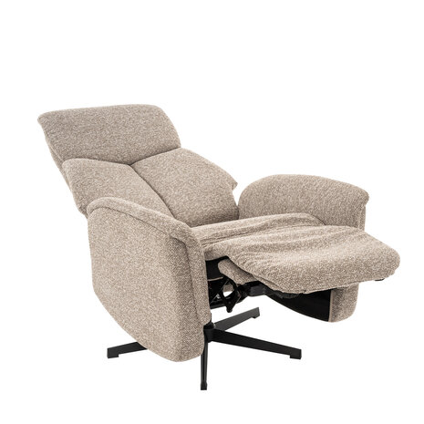 LABEL51 Fauteuil Helsinki - Mushroom - Royal Boucle - Manueel Verstelbaar