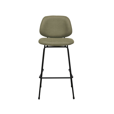 LABEL51 Barkruk Bello - Moss - Micro Suede - Hoog