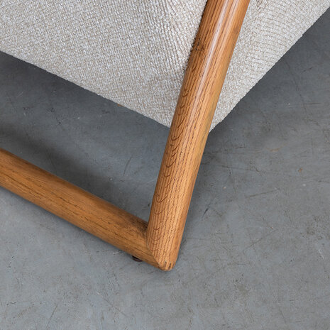 LABEL51 Fauteuil Viggo - Naturel - Royal Boucle - Naturel Houten Frame