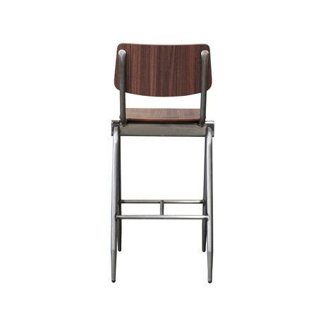 LABEL51 Barkruk Solid - Donkerbruin - Hout - Hoog