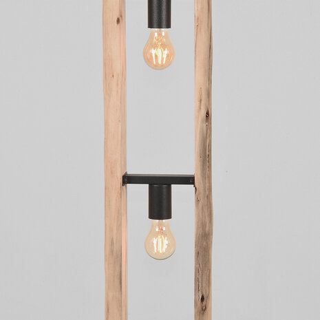 LABEL51 Vloerlamp Woody - Naturel - Hout - One Size