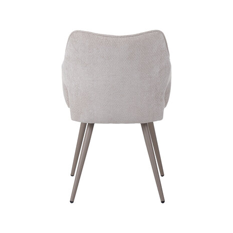LABEL51 Eetkamerstoel Stan - Naturel - Elite - Taupe Metalen Frame